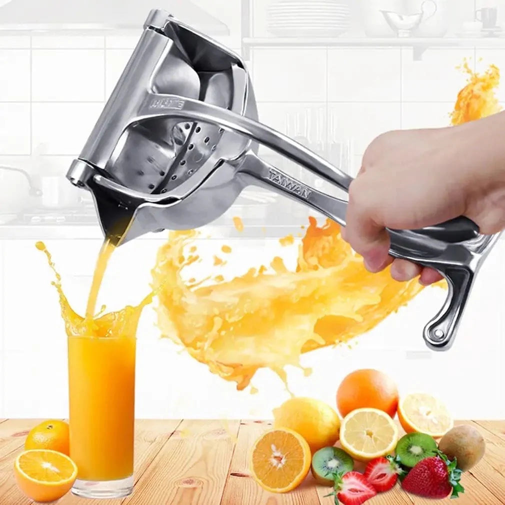 Manual Juice Squeezer, Portable Aluminum Alloy Hand Pressure Juicer, Heavy Duty Single Press Juice Squeezer, Real Stainless Steel Lemon Squeezer